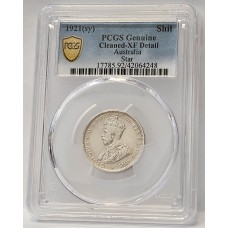 AUSTRALIA 1921 . ONE 1 SHILLING . STAR . GENUINE AUSTRALIA 1921 . ONE 1 SHILLING . STAR . GENUINE